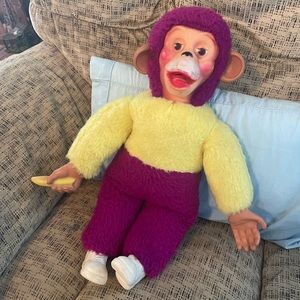 Stuffed monkey.  Vintage.  Not a toy!
